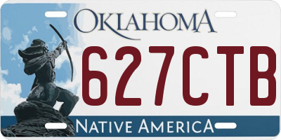 OK license plate 627CTB