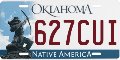 OK license plate 627CUI