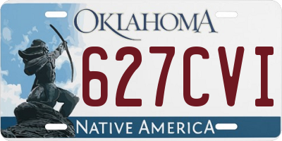 OK license plate 627CVI