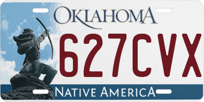OK license plate 627CVX