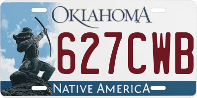 OK license plate 627CWB