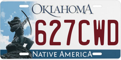 OK license plate 627CWD