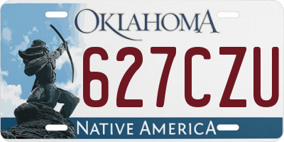 OK license plate 627CZU