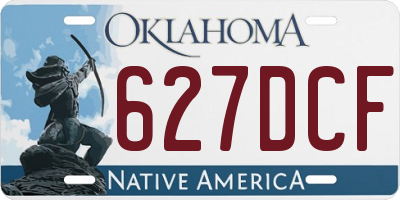 OK license plate 627DCF