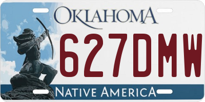 OK license plate 627DMW
