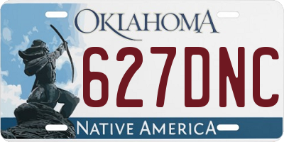 OK license plate 627DNC