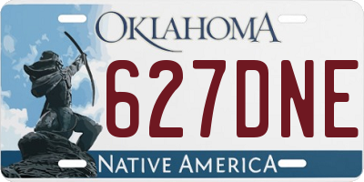 OK license plate 627DNE