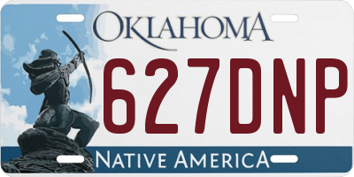 OK license plate 627DNP