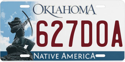 OK license plate 627DOA