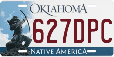 OK license plate 627DPC