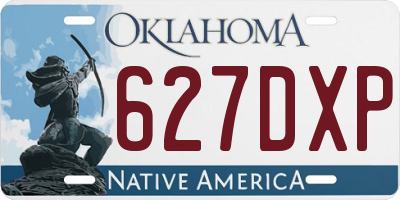 OK license plate 627DXP