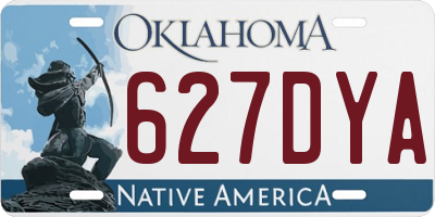 OK license plate 627DYA