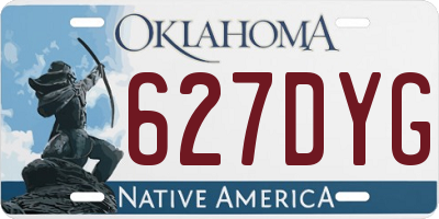 OK license plate 627DYG