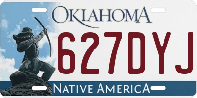 OK license plate 627DYJ