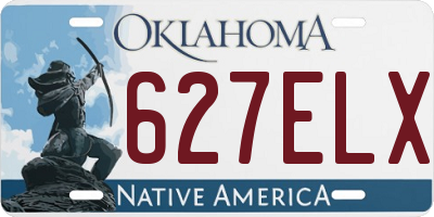OK license plate 627ELX