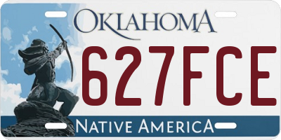 OK license plate 627FCE