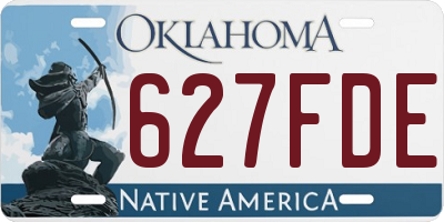 OK license plate 627FDE