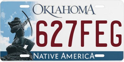 OK license plate 627FEG