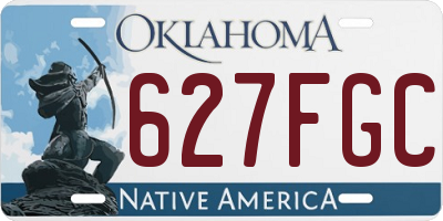 OK license plate 627FGC