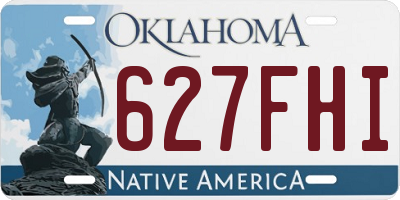 OK license plate 627FHI