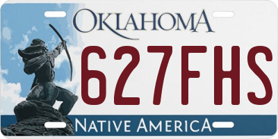 OK license plate 627FHS