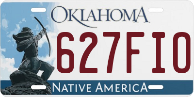 OK license plate 627FIO