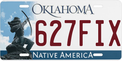OK license plate 627FIX