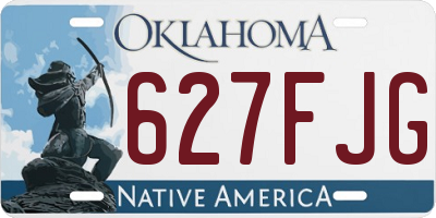OK license plate 627FJG