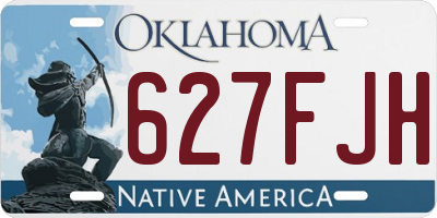 OK license plate 627FJH