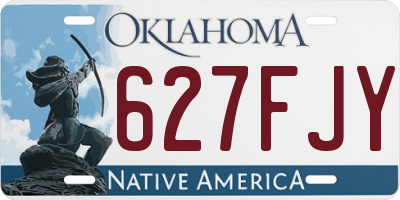 OK license plate 627FJY