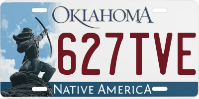 OK license plate 627TVE