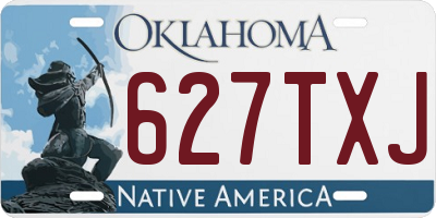 OK license plate 627TXJ