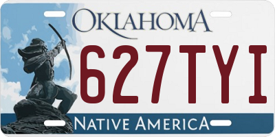 OK license plate 627TYI