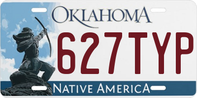 OK license plate 627TYP