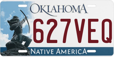 OK license plate 627VEQ