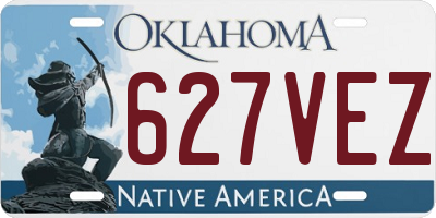 OK license plate 627VEZ