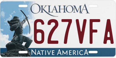OK license plate 627VFA
