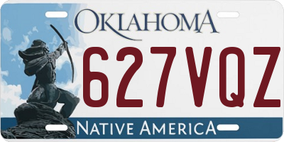 OK license plate 627VQZ