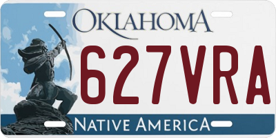OK license plate 627VRA