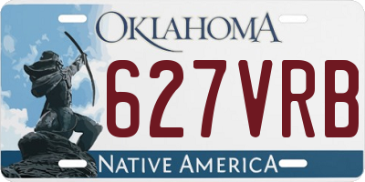 OK license plate 627VRB