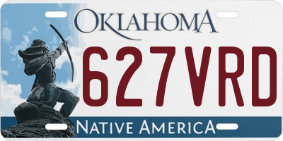 OK license plate 627VRD