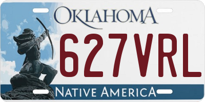 OK license plate 627VRL