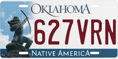 OK license plate 627VRN