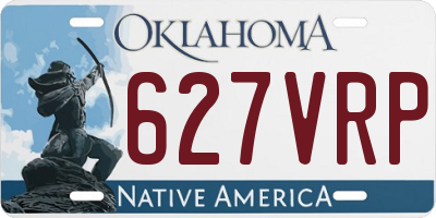 OK license plate 627VRP