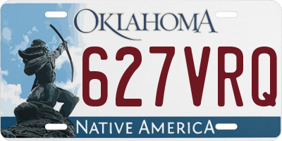 OK license plate 627VRQ