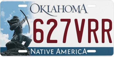 OK license plate 627VRR