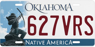 OK license plate 627VRS
