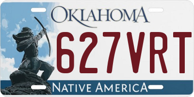 OK license plate 627VRT