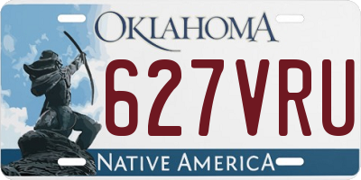 OK license plate 627VRU