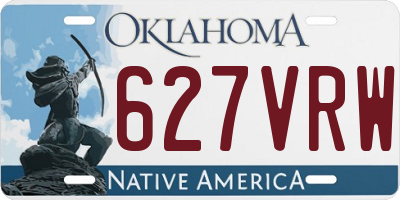 OK license plate 627VRW